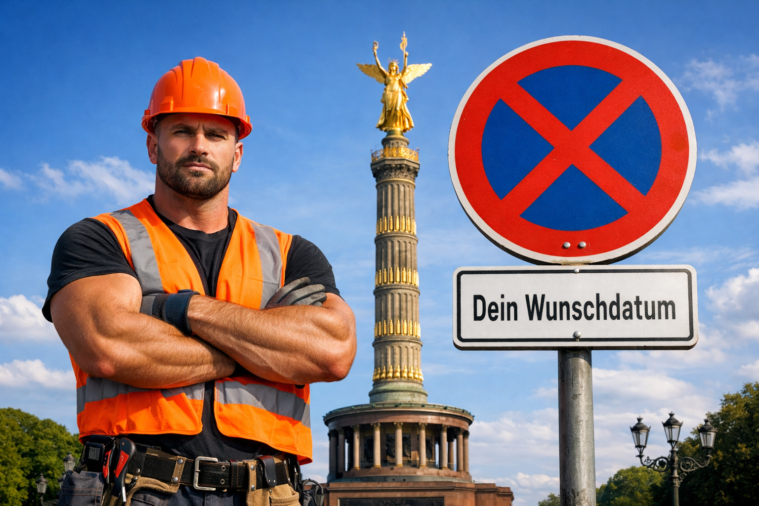 Halteverbotsschilder mieten Berlin – Baustelle mit Genehmigung